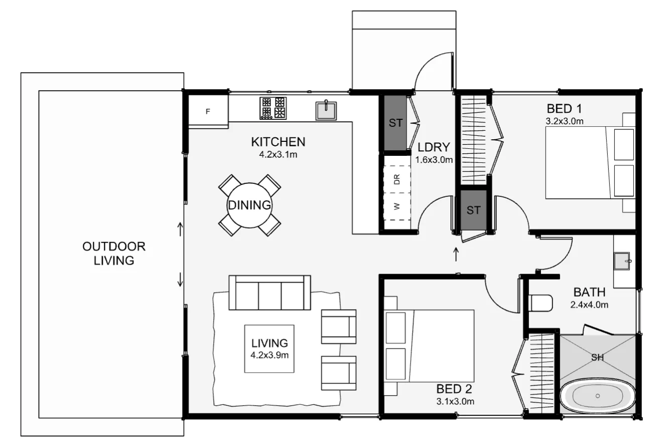 Kakapo floor plan