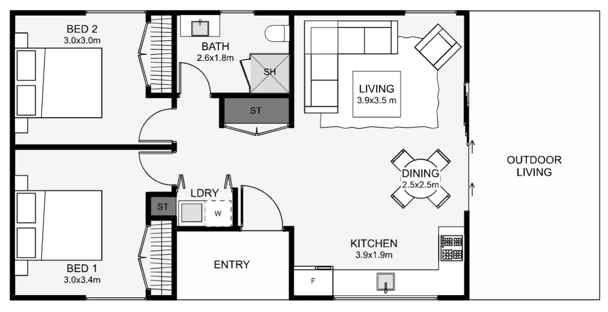 Kereru floor plan